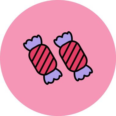 - Şeker. Web simgesi basit illüstrasyon