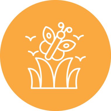 Bir bitki simgesinin vektör illüstrasyonu