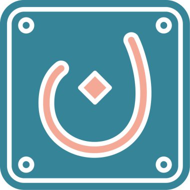 At yarışı simgesi, basit vektör çizimi tasarımı