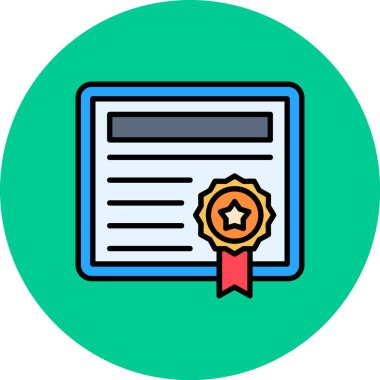 Sertifika Ödülü vektör simgesi