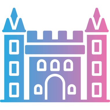 Şato. Web simgesi basit illüstrasyon