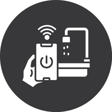 Akıllı telefon simgesinin vektör illüstrasyonu