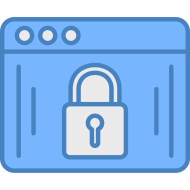 ikon vektör illüstrasyonunu kilitle