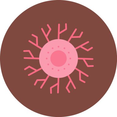 Bakteriler. Web simgesi basit illüstrasyon