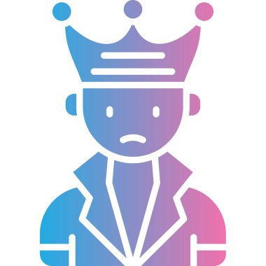 Kralım. Web simgesi basit tasarım