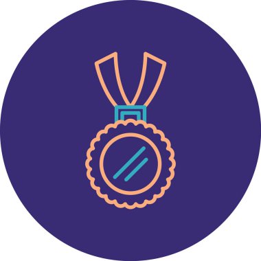 Madalya simgesi, vektör illüstrasyonu