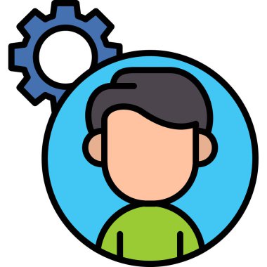 Adamım. Web simgesi basit illüstrasyon