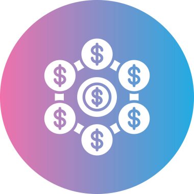 Dolar işareti vektör simgesi