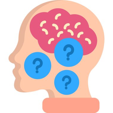 Beyin. Web simgesi basit tasarım