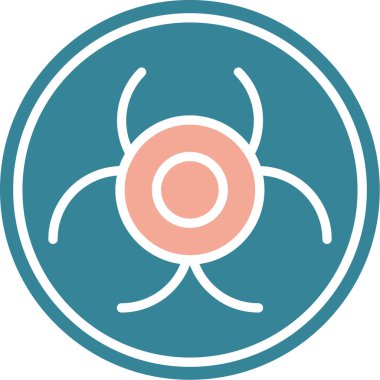 biyolojik tehlike simgesi vektör illüstrasyonu