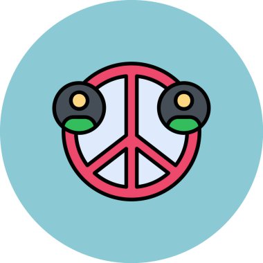 Barış sembolü simgesinin vektör illüstrasyonu