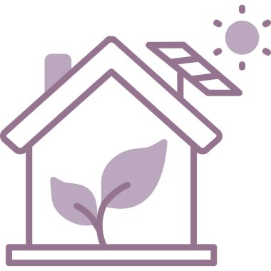 Bir ev simgesinin vektör illüstrasyonu