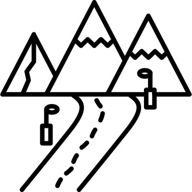 Yol haritası simgesini, anahat stili