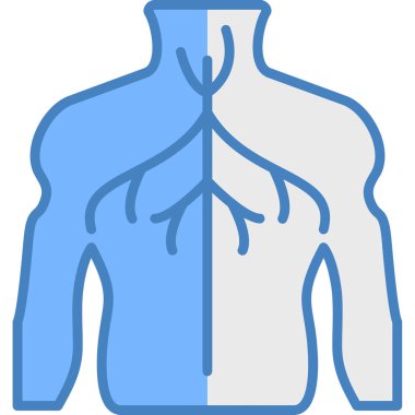 Mavi renkteki bir kadının vektör simgesi