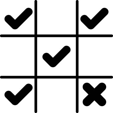 kontrol listesi simgesi, vektör illüstrasyonu