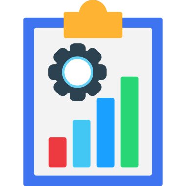 Değerlendirme Simgesi, Basit Renk Vektörü İllüstrasyonu