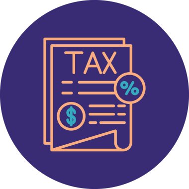 Vergi. Web simgesi basit illüstrasyon