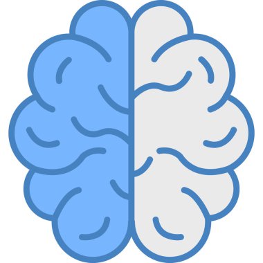 Beyin. Web simgesi basit illüstrasyon