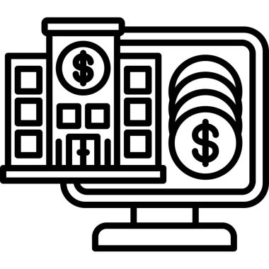 para ve finans vektör simgesi.