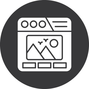 Web simgesi, vektör illüstrasyonu