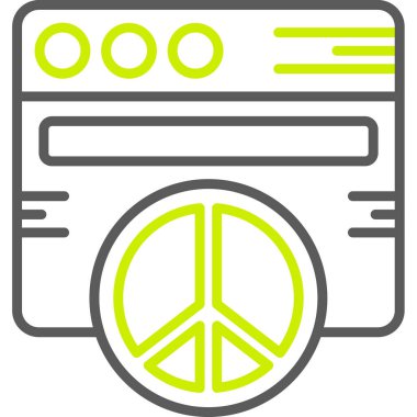 Elektronik radyo ikonu. Beyaz arkaplanda izole edilmiş web tasarımı için ana güç vektör simgesi