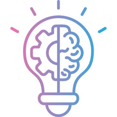 beyin ikonu vektör illüstrasyonu