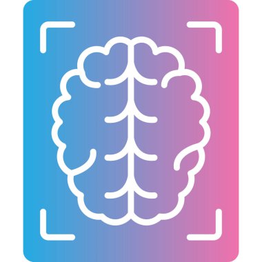 beyin ikonu vektör illüstrasyonu