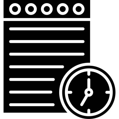 Saat simgesi, vektör illüstrasyonu