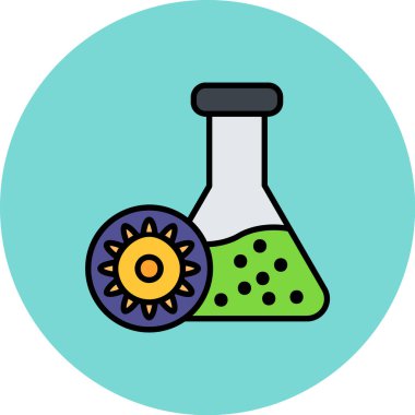 Kimyasal test vektör simgesi. beyaz arkaplanda izole edilmiş bilim için karikatür vektör çizimi.