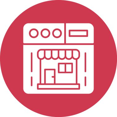 dükkan vektör simgesi modern basit illüstrasyon