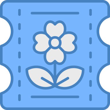 Çiçek süsü ikonu - taslak biçiminde