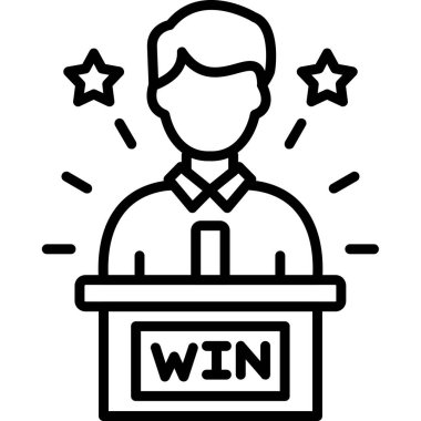 aday vektör ince çizgi simgesi