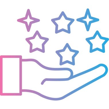 Yıldız vektör tasarımı ile sihirli el