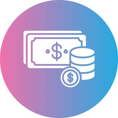 Dolar. Web simgesi basit illüstrasyon