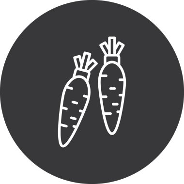 vektör illüstrasyonu, havuç simgesi