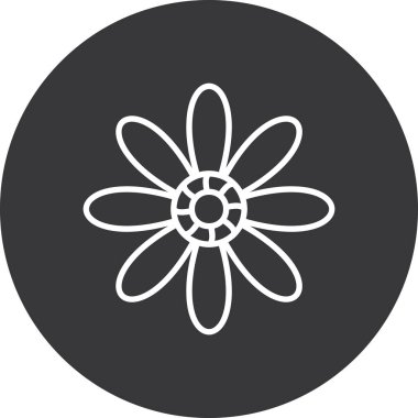 güzel çiçek sembolü vektör simgesi