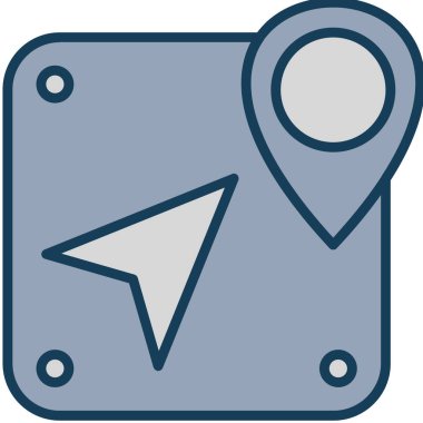 gps harita pin simgesi - taslak biçimi