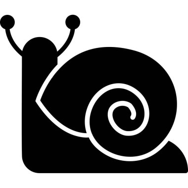 Salyangoz yassı simgesi, vektör, illüstrasyon