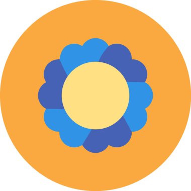 Çiçek. Web simgesi basit illüstrasyon