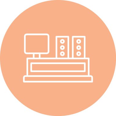 Bilgisayar. Web simgesi basit illüstrasyon