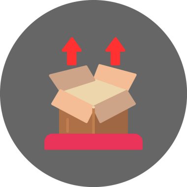 Teslimat. Web simgesi basit illüstrasyon