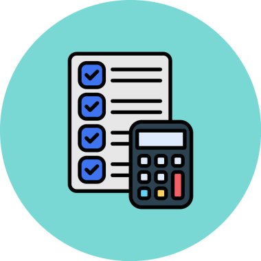 Kontrol listesi. Web simgesi basit illüstrasyon