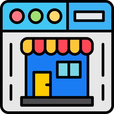 İnternetten alışveriş. Basit resimleme