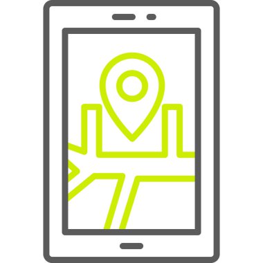 mobil konum haritası simgesi