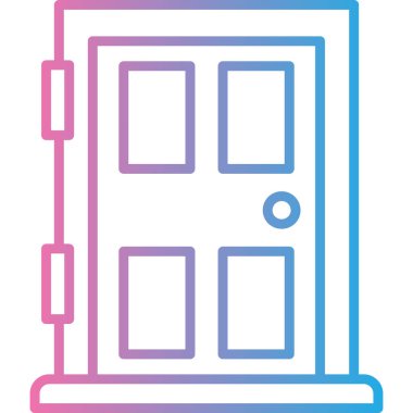 kapı simgesi vektör illüstrasyonu