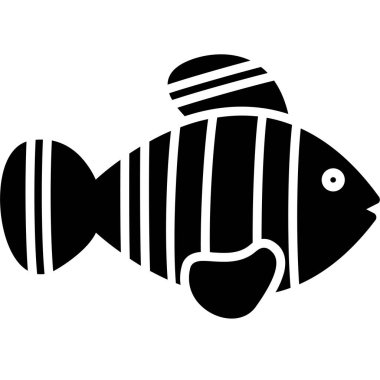 balık simgesi vektör illüstrasyonu