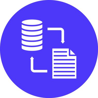 veritabanı. Web simgesi basit illüstrasyon