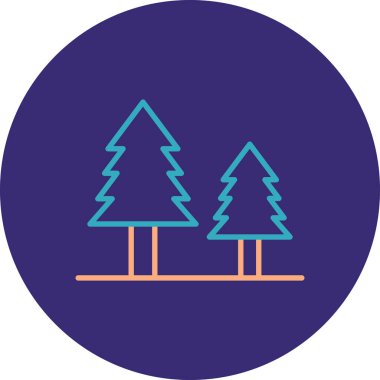 Çam ağacı vektör simgesi