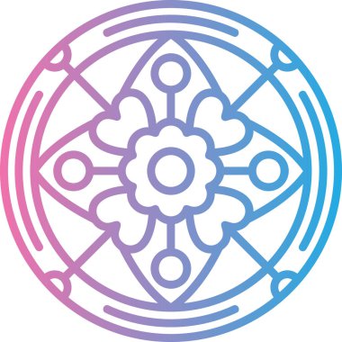 Çiçeğin güzel vektör çizgisi ikonu tasarımı