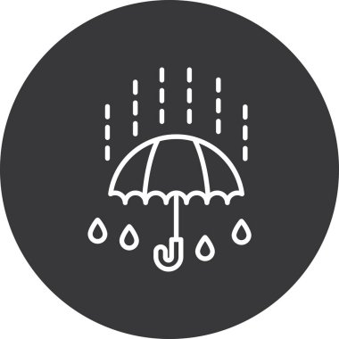 vektör yağmur simgesi çizimi